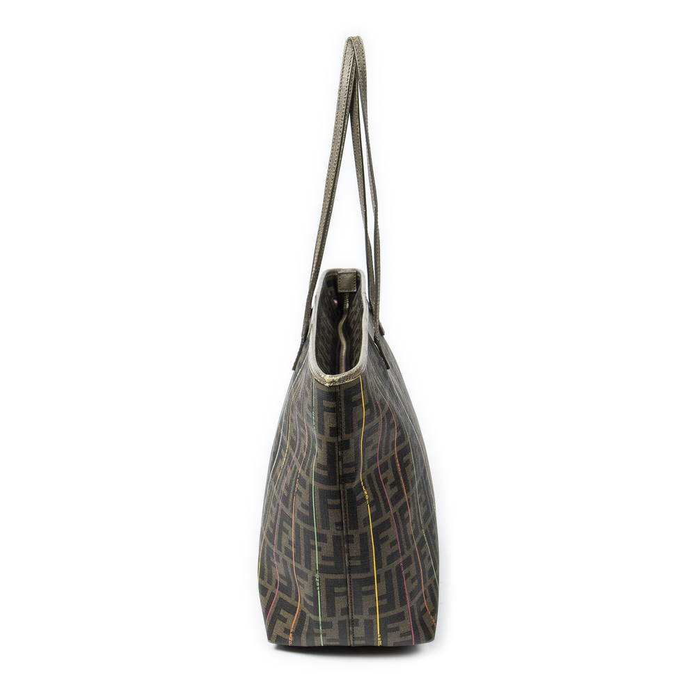 Fendi Spalmati Striped Roll Tote - Picture 6 of 8